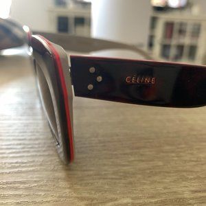 CELINE Sunglasses with Red Trim